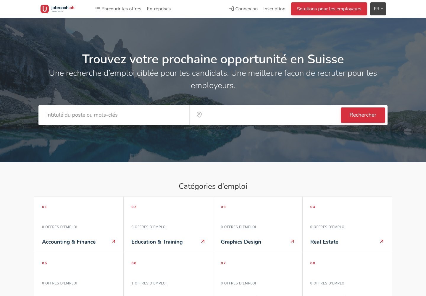 JobReach — page d’accueil