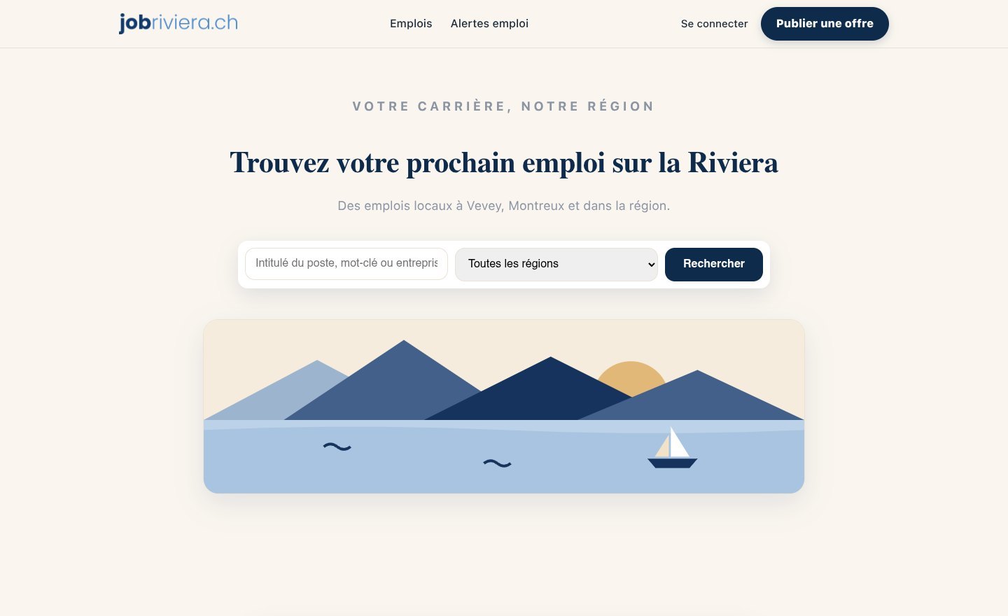 Job Riviera — page d’accueil
