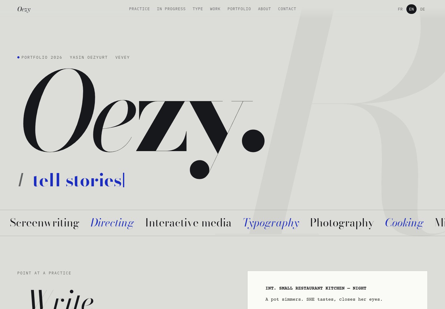 Oezy — page d’accueil