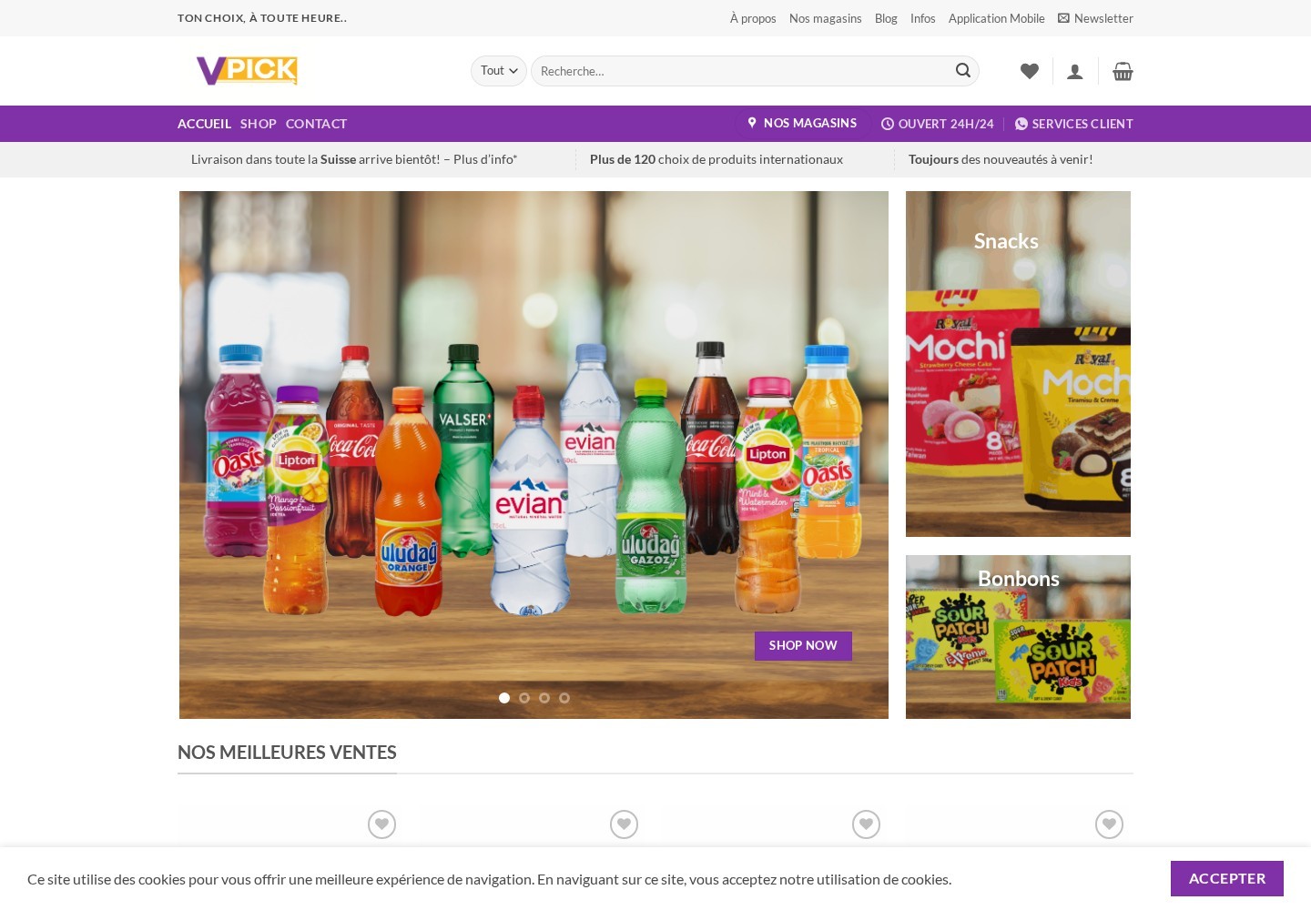 Vpick.ch — page d’accueil